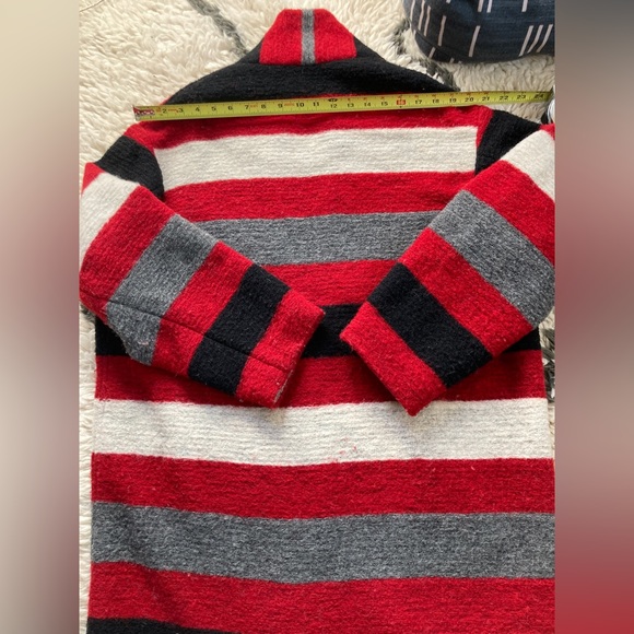 Striped Blanket Sweater Coat - Picture 7 of 9